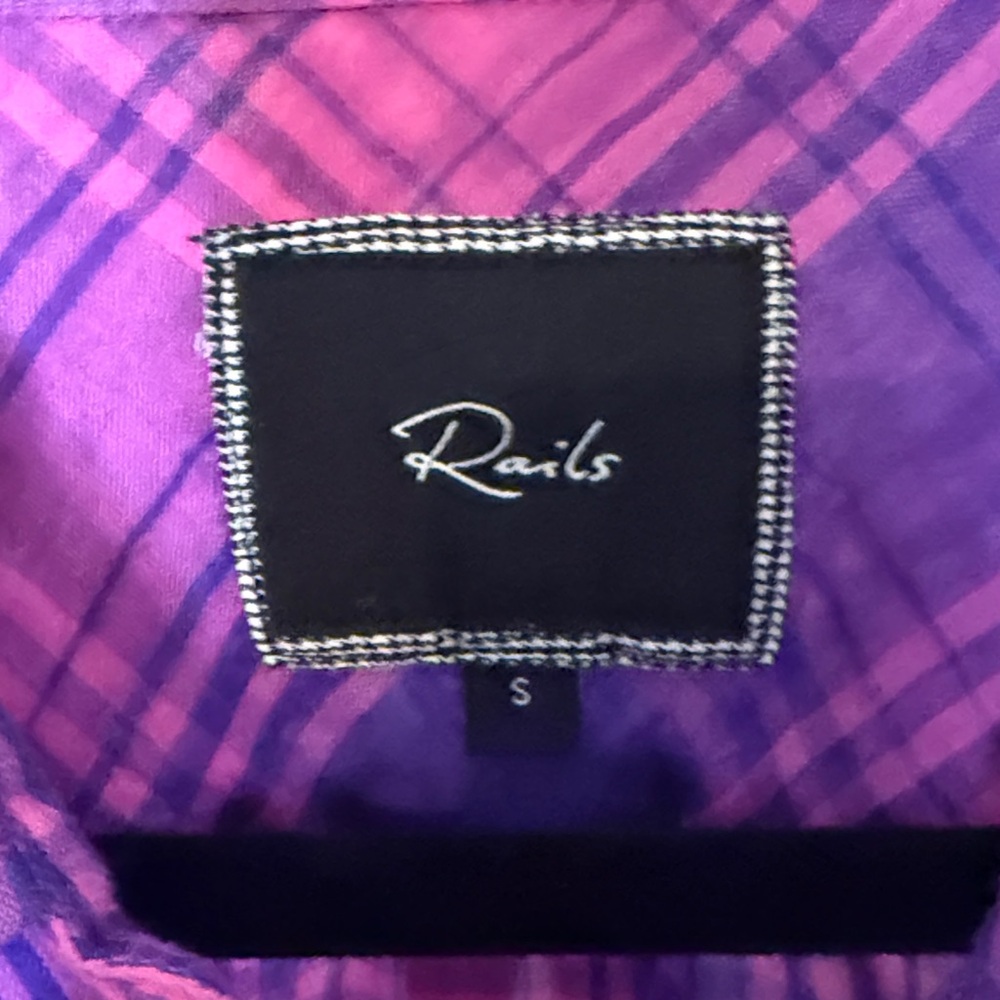 Rails Pink and Purple Plaid Button-Down Shirt - Picture 4 of 5